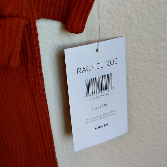 Rachel Zoe Long Sleeve Rust 2pc Set Sz 18 months - Picture 3 of 4